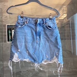 top shop size 2 jean skirt